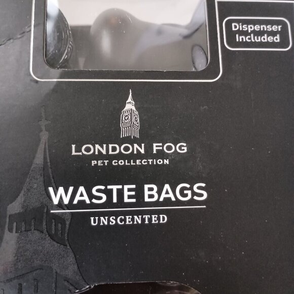 London Fog Pet Waste Bags 320ct Unscented Black W/ Dispenser NIB Dog Poop Bag - Picture 4 of 5